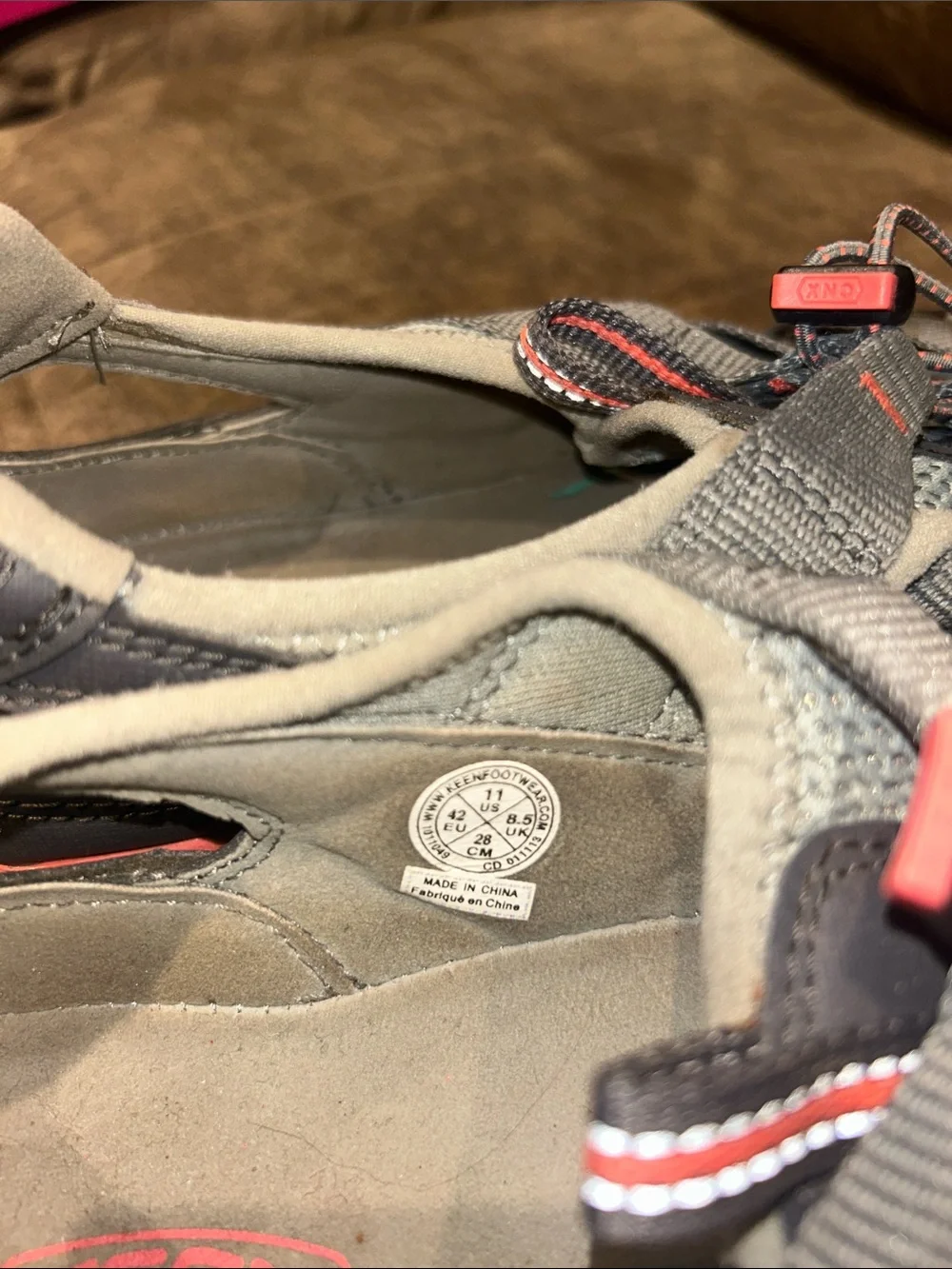 Keen Women's Gray and orange Bungee Sport Sandal